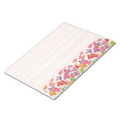 Bloc-note Aquarelle rouge Fleur sauvage orange (Incliné)