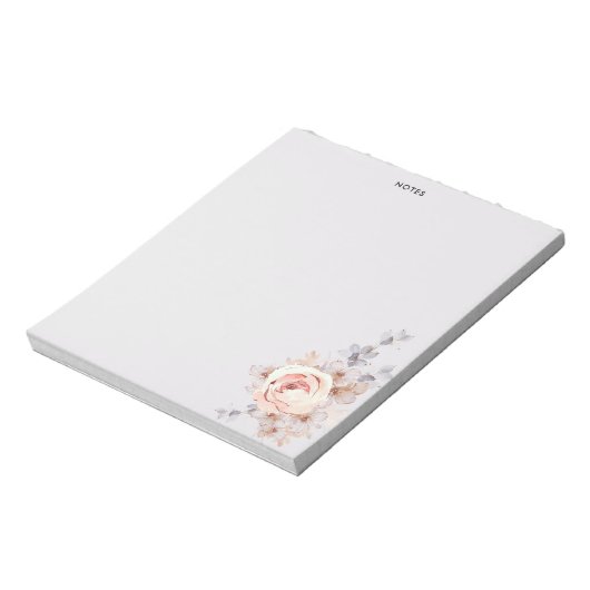 Bloc-note Aquarelle rousse rustique fleurit (Tourné)