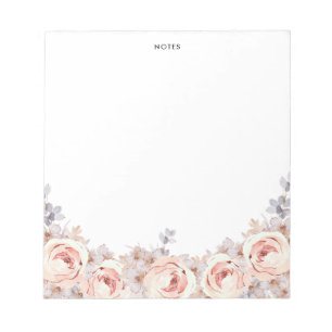 Bloc-note Aquarelle rousse rustique fleurit