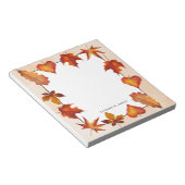 Bloc-note Aquarelle Rustique Chute Feuille Automne Personnal (Incliné)