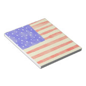 Bloc-note Aquarelle rustique USA drapeau américain (Incliné)