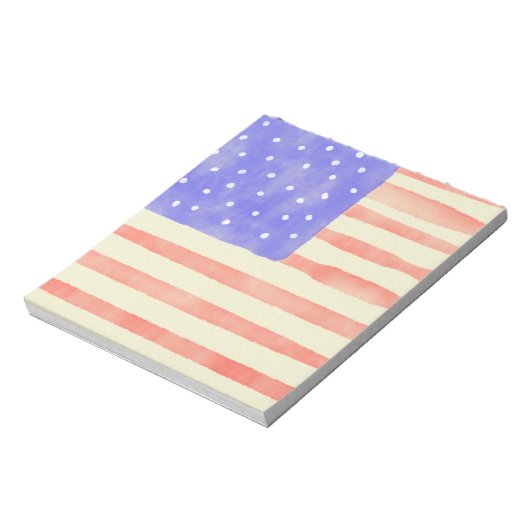 Bloc-note Aquarelle rustique USA drapeau américain (Tourné)