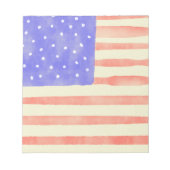 Bloc-note Aquarelle rustique USA drapeau américain (Devant)