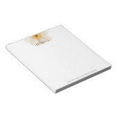 Bloc-note Aquarelle simple blanche fleurie anémone Cher Dieu (Incliné)