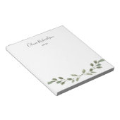 Bloc-note Aquarelle simple Verdure Botanique (Incliné)