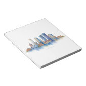 Bloc-note Aquarelle Skyline de Boston City | MA Boston moder (Incliné)