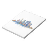 Bloc-note Aquarelle Skyline de Boston City | MA Boston moder (Tourné)