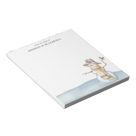 Bloc-note Aquarelle Snowman Du Bureau De (Incliné)