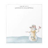 Bloc-note Aquarelle Snowman Du Bureau De (Devant)