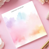 Bloc-note Aquarelle Soft Pastel Rainbow Nom personnalisé