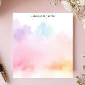 Bloc-note Aquarelle Soft Pastel Rainbow Nom personnalisé
