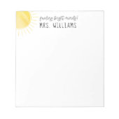 Bloc-note Aquarelle Soleil Alimentation brillant esprit ense (Devant)