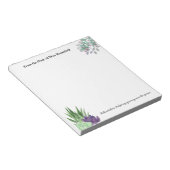 Bloc-note Aquarelle Succulents du bureau de l'enseignant (Incliné)