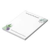 Bloc-note Aquarelle Succulents du bureau de l'enseignant (Tourné)