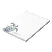 Bloc-note Aquarelle Tortue de mer Stationery personnalisée (Tourné)
