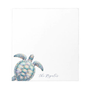 Bloc-note Aquarelle Tortue de mer Stationery personnalisée