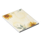 Bloc-note Aquarelle tournesol et Eucalyptus Personnalisé (Incliné)