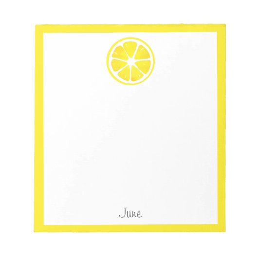 Bloc-note Aquarelle tranche citron (Devant)