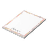 Bloc-note Aquarelle Triangle palette chaude monogramme (Tourné)