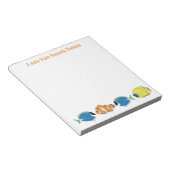 Bloc-note Aquarelle Tropical Fish Personnalisé (Incliné)