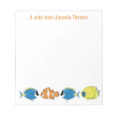 Bloc-note Aquarelle Tropical Fish Personnalisé (Devant)