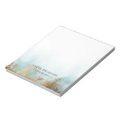 Bloc-note Aquarelle Turquoise Gold tendance (Tourné)