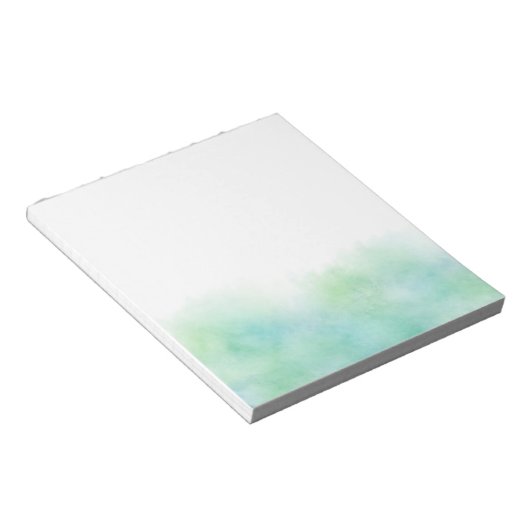 Bloc-note Aquarelle turquoise verte Abstraite (Incliné)