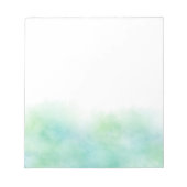 Bloc-note Aquarelle turquoise verte Abstraite (Devant)