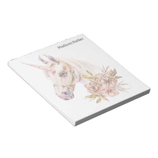 Bloc-note Aquarelle Unicorne (Incliné)