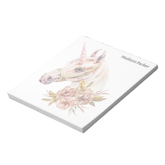 Bloc-note Aquarelle Unicorne (Tourné)