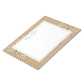 Bloc-note Aquarelle verdure floral rustique kraft boho (Incliné)