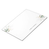 Bloc-note Aquarelle Verdure Or Feuilles personnels | Nom (Incliné)