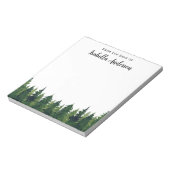 Bloc-note Aquarelle Verdure Pins Arbres Personnalisés (Tourné)
