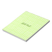 Bloc-note Aquarelle vert plaid ginham personnalisé ajouter t (Tourné)
