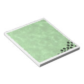 Bloc-note Aquarelle verte des Empreintes de pattes de chiot (Incliné)