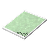 Bloc-note Aquarelle verte des Empreintes de pattes de chiot (Tourné)