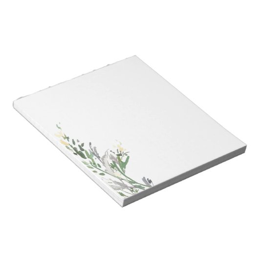 Bloc-note Aquarelle verte et argentée (Incliné)