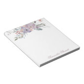 Bloc-note Aquarelle Violet Blooms Stationery personnalisée (Incliné)
