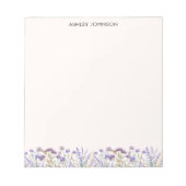 Bloc-note Aquarelle violet Fleur sauvage Meadow (Devant)
