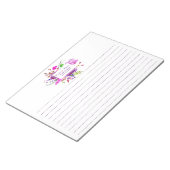 Bloc-note Aquarelle violette Bouquet floral (Incliné)