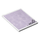 Bloc-note Aquarelle violette des Empreintes de pattes de chi (Incliné)