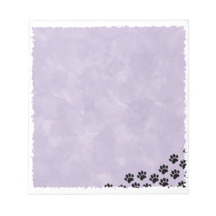 Bloc-note Aquarelle violette des Empreintes de pattes de chi