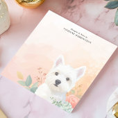 Bloc-note Aquarelle Westie Pastel Floral Personnalisé