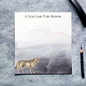 Bloc-note Aquarelle Wolf Blue Nuages Personnalisés