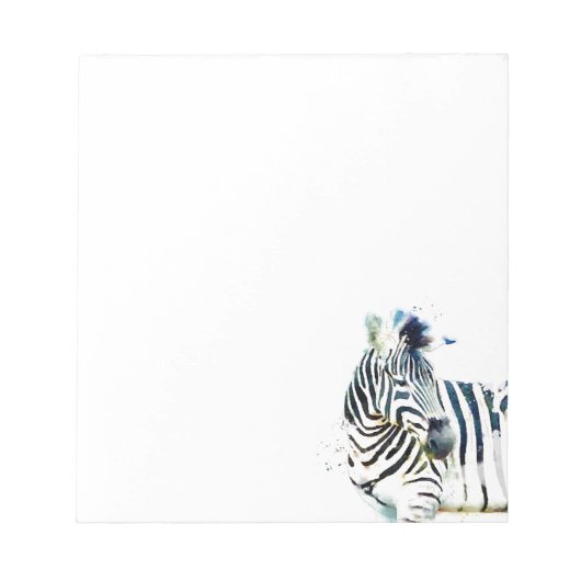 Bloc-note Aquarelle Zebra (Devant)