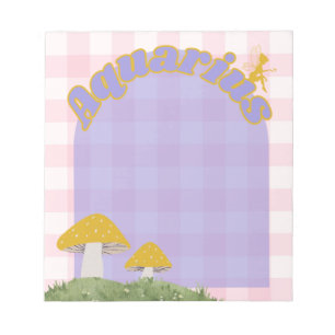 Bloc-note Aquarius Cottagecore Whimsical Fairy Musroom Art