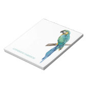 Bloc-note Ara bleu tropical personnalisé (Tourné)