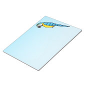 Bloc-note Ara Perroquet Dessin Animé Bleu Et Jaune (Incliné)