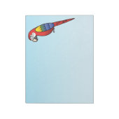 Bloc-note Ara perroquet oiseau Macaw cartoon écarlate (Tourné)