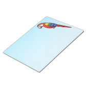 Bloc-note Ara perroquet oiseau Macaw cartoon écarlate (Incliné)